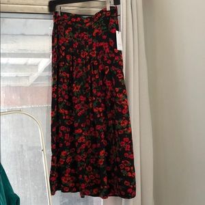 Floral high waist skirt